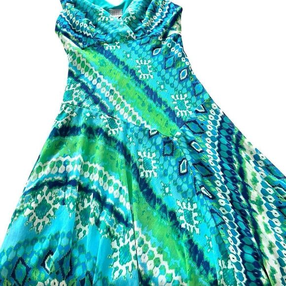 Rabbit Rabbit Rabbit Ikat Print Asymetrical Dress - Picture 4 of 9